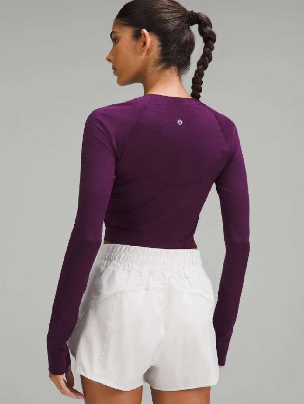 Lululemon Swiftly Tech Cropped Long-Sleeve Shirt 2.0 Size 6 Dramatic Magenta